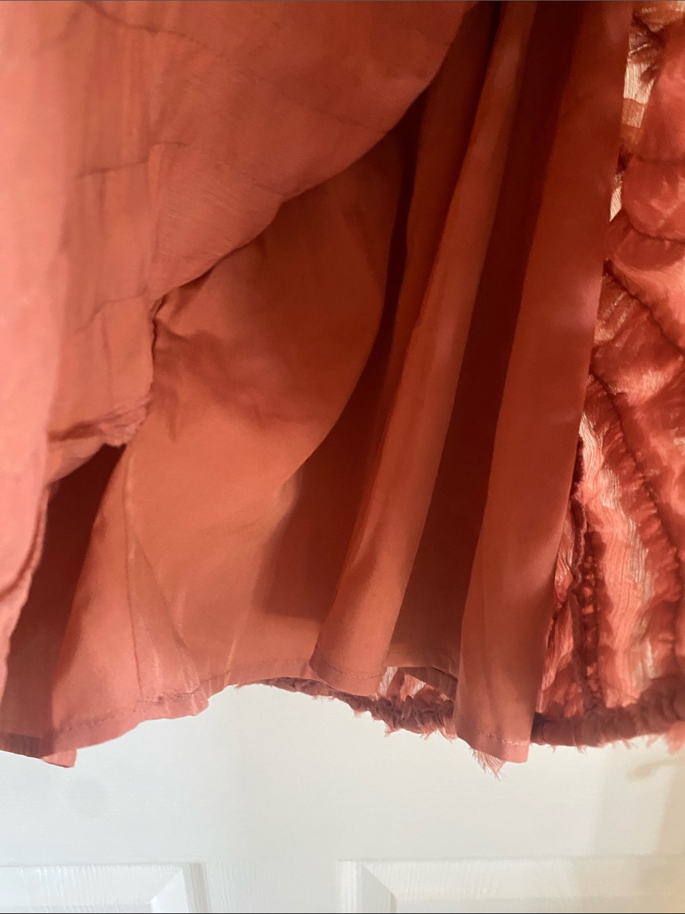 ASOS Rust Ruffle Mini Dress - Picture 7 of 11